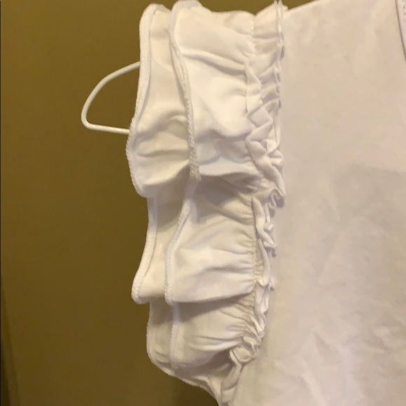 Girls size 8 white ruffle tee - Picture 2 of 4